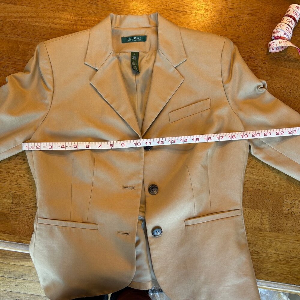 Vintage Ralph Lauren Tan Lined Blazer - Picture 8 of 9